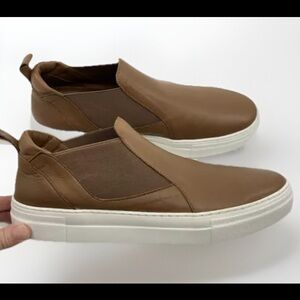 Gelato TAD Soft Leather Sneaker Women 42 11-11.5 Comfort Slip On Camel Cushioned